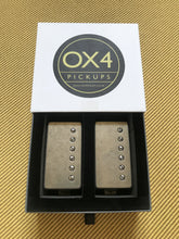 Load image into Gallery viewer, OX4 Rollin' Man / Peter Greene Limited Edition #7/28 PAF style Humbucker set, Aged Nickel Covers