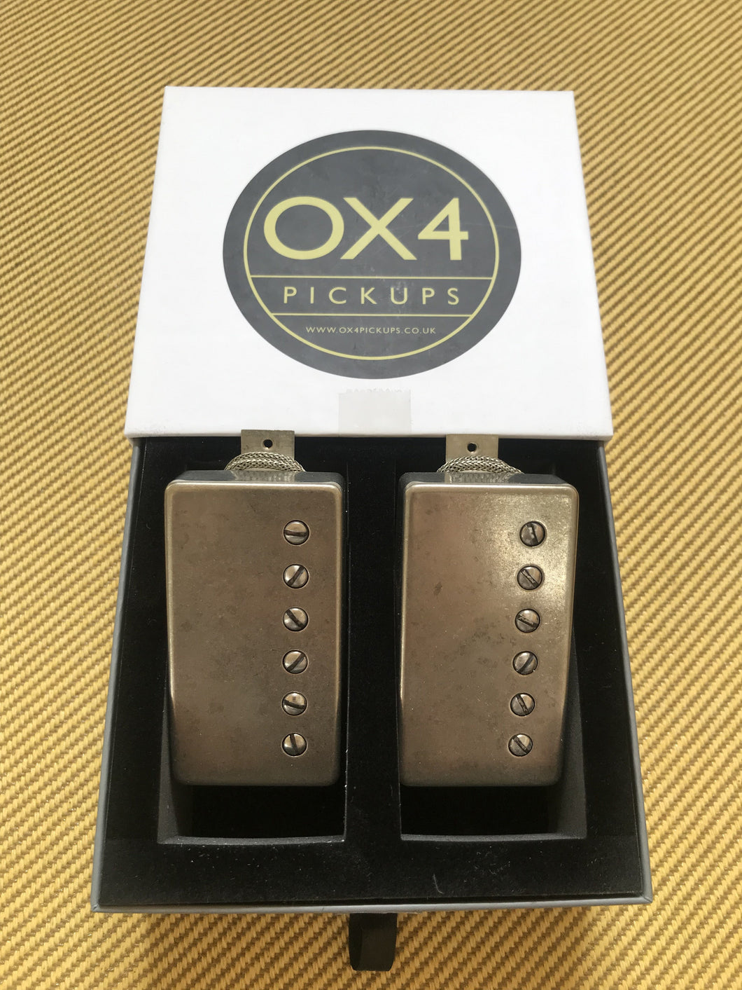 OX4 Rollin' Man / Peter Greene Limited Edition #7/28 PAF style Humbucker set, Aged Nickel Covers