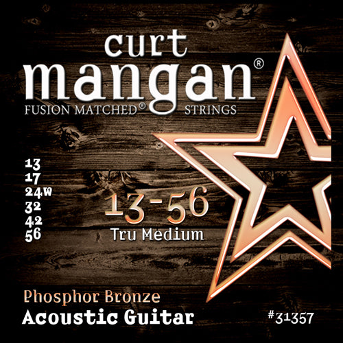 Curt Mangan PhosPhor Bronze Medium Set Acoustic Guitar Strings 13-56