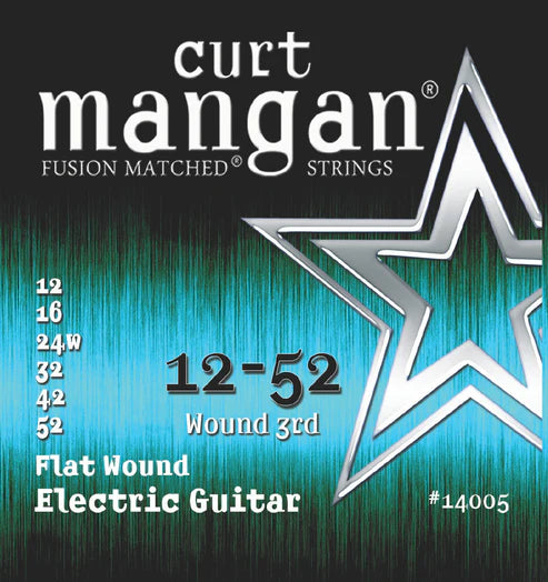 Curt Mangan Electric Guitar Strings Flatwound Set 12-52