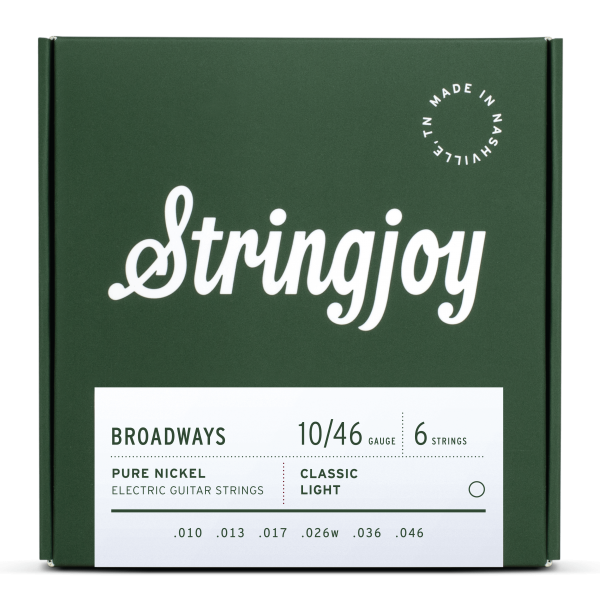 Stringjoy Broadway - Pure Nickel - Electric Guitar Strings 10-46