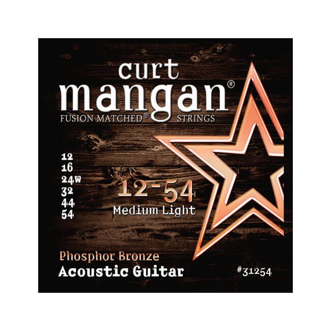 Curt Mangan Phosphor Bronze Acoustic Guitar Strings 12-54