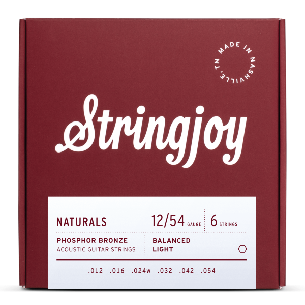 Stringjoy Naturals - Phosphor Bronze - Acoustic Guitar Strings 12-54